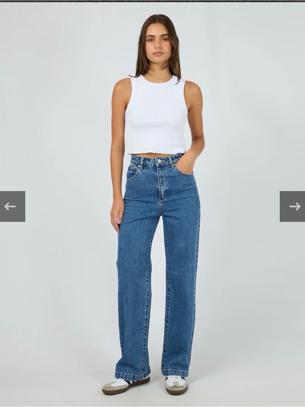 A Brand A 94 High & Wide Jean Chantelle Mid Blue nwt 24